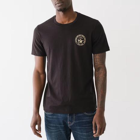 Black Stamp Logo Cotton T-Shirt
