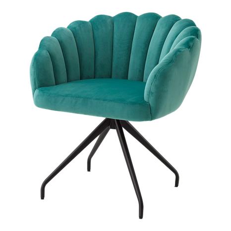 Luzern Dining Chair, Savona Turquoise Velvet
