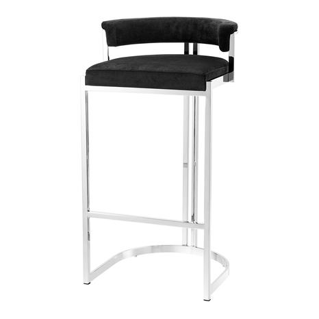 Dante Bar Stool, Black Velvet