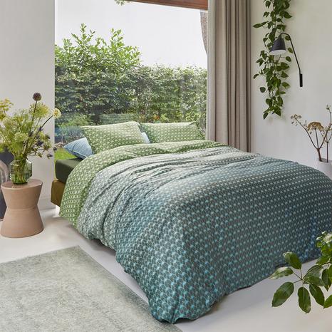 Silas Double Duvet Cover Set, Blue Green