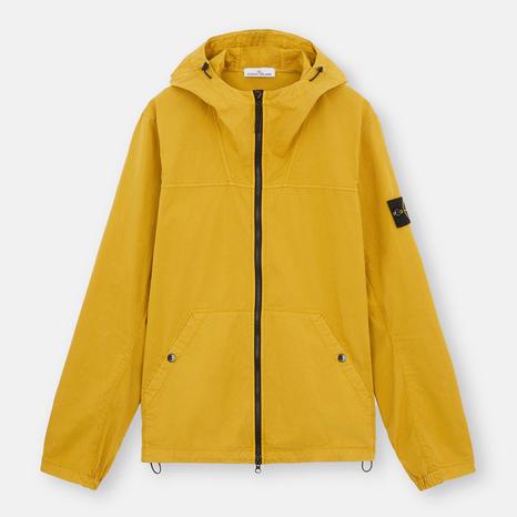 Yellow Zip Cotton Blend Overshirt