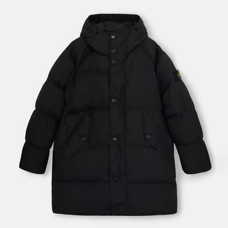 Black Hooded Puffer Coat