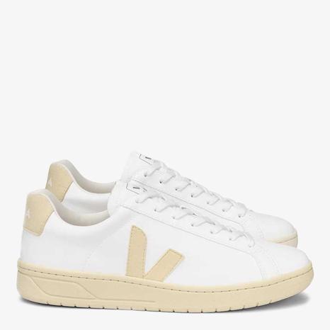 Women's White/Beige Leather Urca Trainer