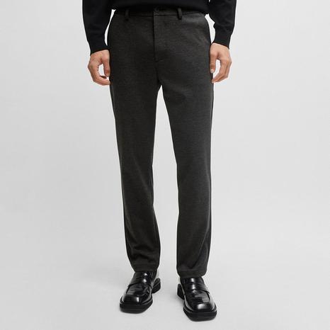 Black Casual Tapered Trousers