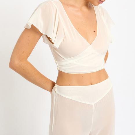 Silk Chiffon Wrap White
