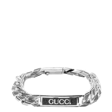 925 Sterling Silver, Black Enamel Black Enamel Thin Gucci Bracelet