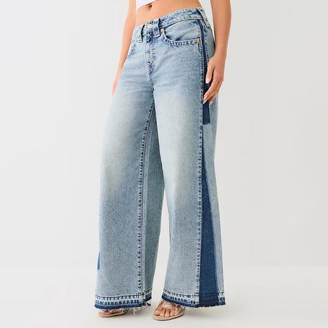 Blue Jessie Upcycled Wide Big T Jeans