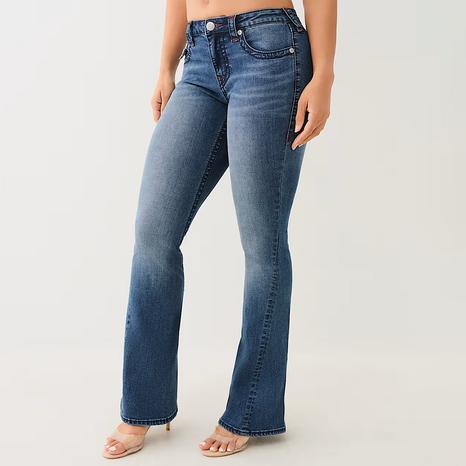 Dark Blue Joey Big T Flap Flare Jeans