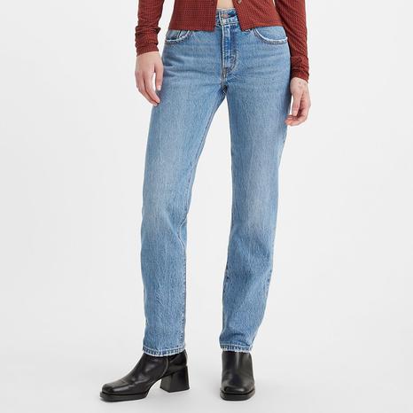 Blue Middy Straight Jeans