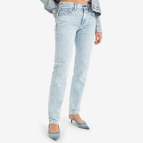 Blue Middy Straight Stretch Jeans