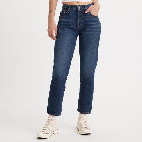 Dark Blue 501® Cropped Stretch Jeans