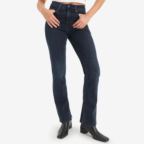 Black 725™ Slit Bootcut Stretch Jeans