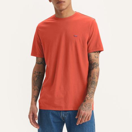 Orange Short Sleeve Logo Cotton T-Shirt