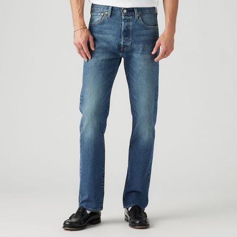 Mid Blue 501®  Straight Stretch Jeans