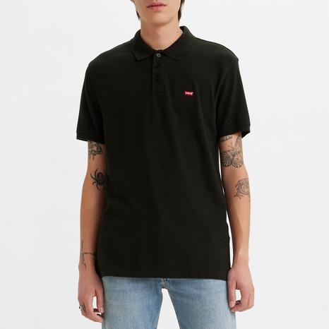 Black Housemark Cotton Polo Shirt