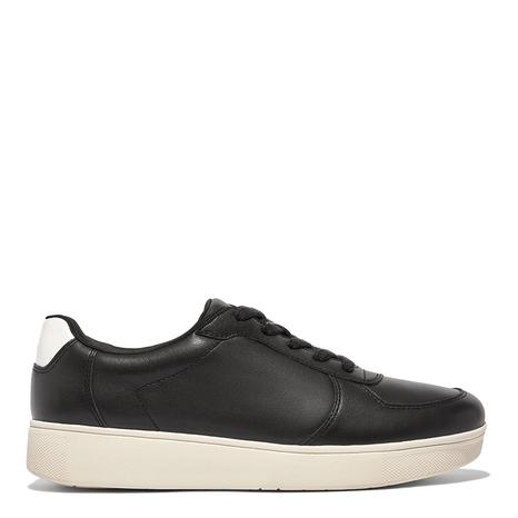 Black Rally Leather Panel Trainers