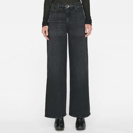 Black Le Slim Palazzo Wide Leg Jean