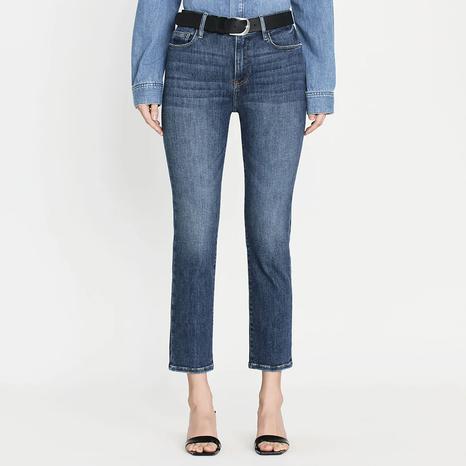 Mid Blue Le High Straight Jean