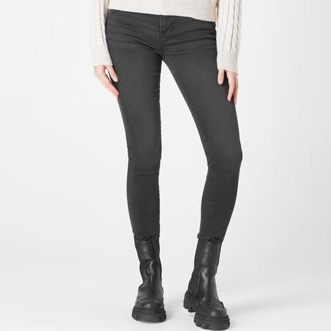 Washed Black Le High Skinny Frayed Jean