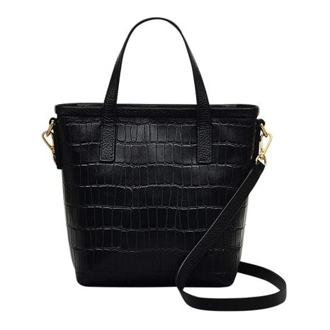 Black Bridgewater 2.0 Faux Croc Small Ziptop Grab