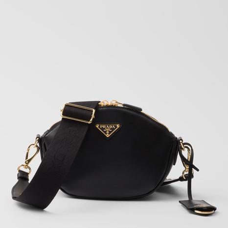 Prada Women's Black City Calf Mini Shoulder Bag