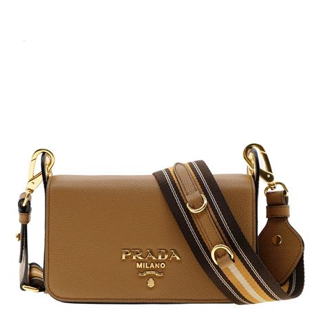 Prada Women's Brown Vitello Phenix Shoulder Bag