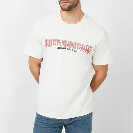 White SS Cross Stitch Arch T- Shirt