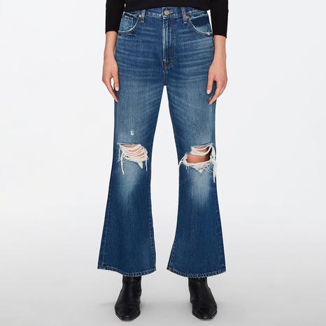 Blue Easy Boy Bootcut Stretch Jeans
