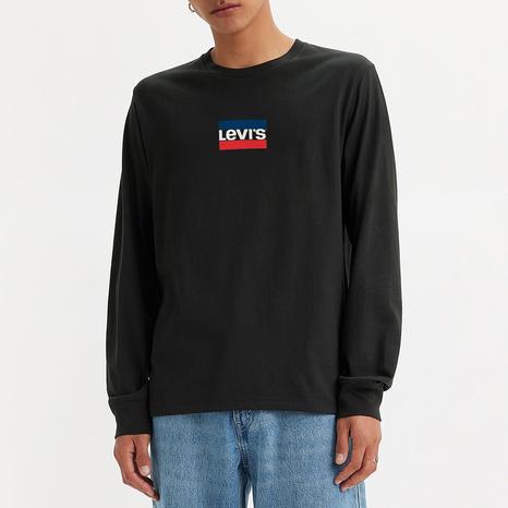 Black Graphic Long Sleeve Top