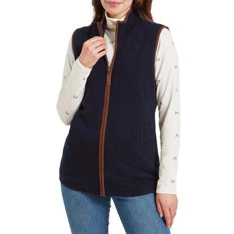 Navy Lambswool Aerobloc Gilet