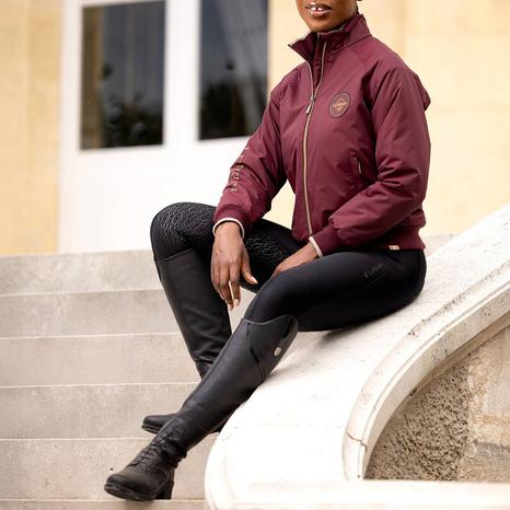 Burgundy Ladies Elite Crew Jacket 