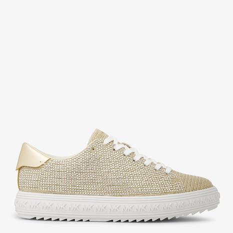 Pale Gold Grove Lace Up Trainers