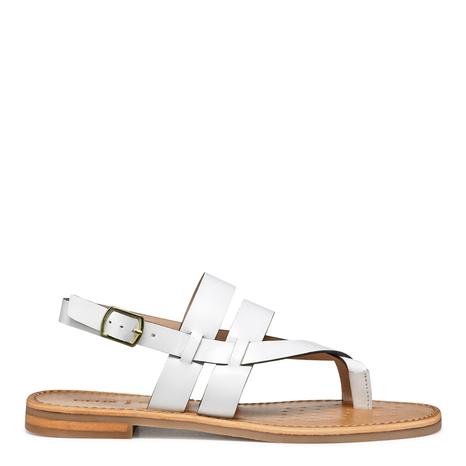 Women's White Leather Maddalusia Sandal
