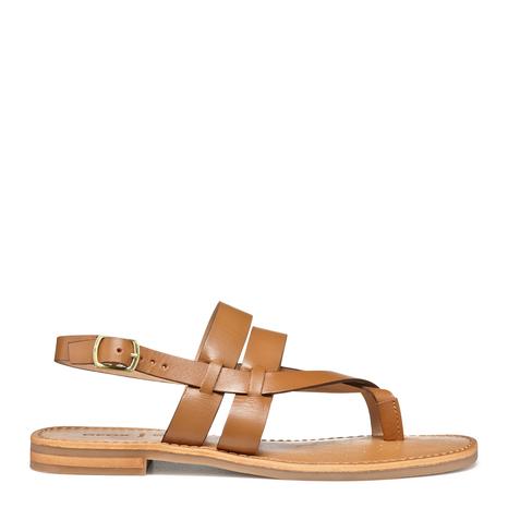 Women's Beige Leather Maddalusia Sandal