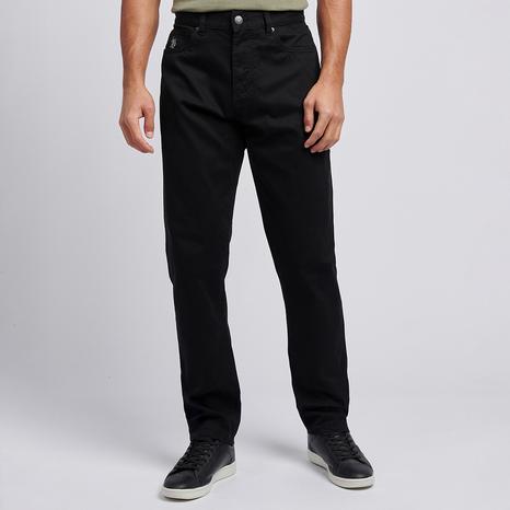 Black Bedford Cotton Cord Trousers