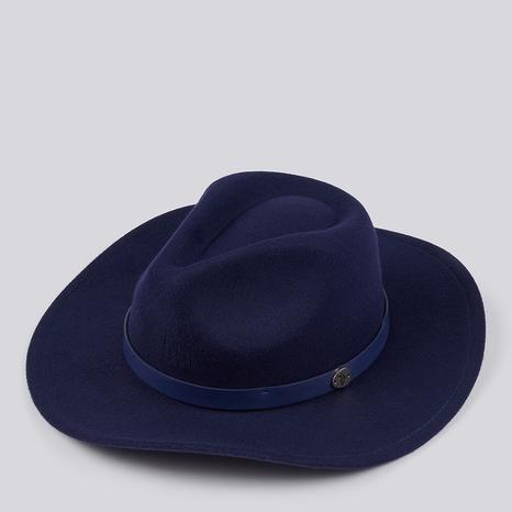Navy Felt Fedora Hat