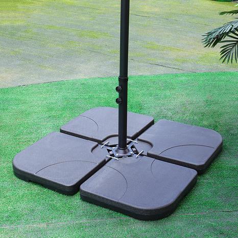 HDPE Square Water and Sand Filled Freestanding Parasol Base