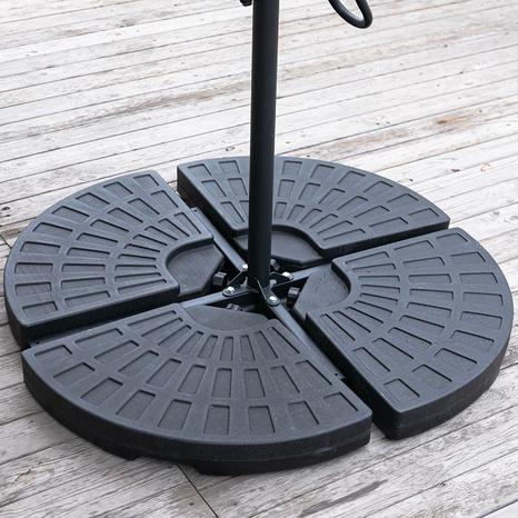 HDPE Water-or-Sand-Filled Umbrella Base Cantilever Parasol Stand