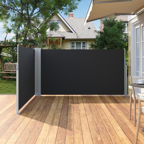6m W Retractable Privacy Side Awning