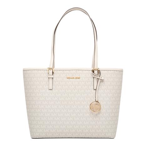 Natural Michael Kors Jet Set Medium Carryall Tote Bag