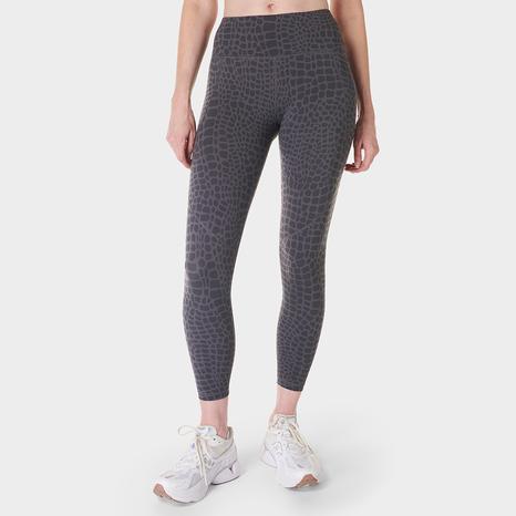 Power 7/8 Workout Leggings - Grey Croc Print