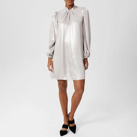 Silver Alexandria Tie Dress