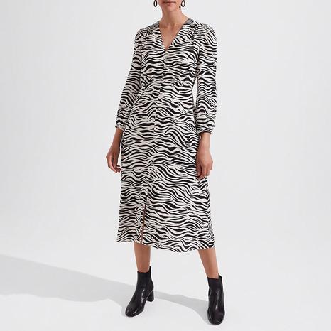 Zebra Print Indria Midi Dress