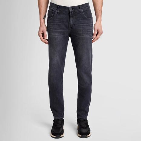 Washed Black Slimmy Tapered Stretch Jeans