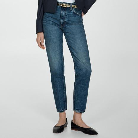 Dark Blue Mom High-Rise Jeans