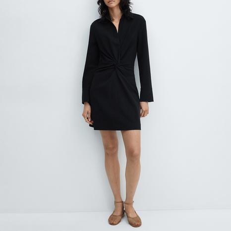 Black Knot Detail Dress