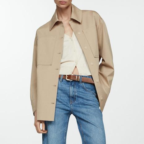 Beige Oversized OverBlouse With Pockets