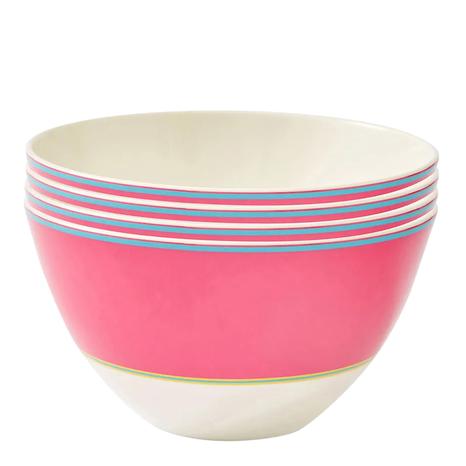 Set of 4 Kit Kemp Calypso Pink Bowls, 15.3cm