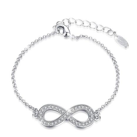 Gold Plated Swarovski Elements White Gold Infinity Bracelet