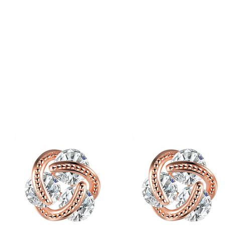 Rose Gold Crystal Earrings